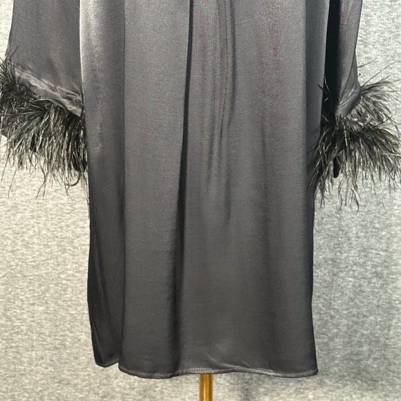 Sleeper Black Party Shirt Dress Long Sleeve Detachable Cuffs Small - Picture 4 of 14